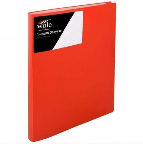 Wole PP A4 Sunum Dosyası (Katalog Dosya) 30 Poşetli Kırmızı 1403-2