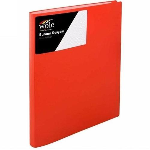 Wole PP A4 Sunum Dosyası (Katalog Dosya) 30 Poşetli Kırmızı 1403-2
