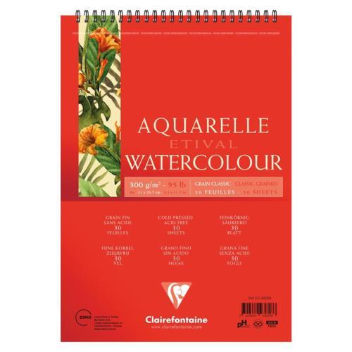Clairefontaine Teknik Resim Suluboya Kağıdı Etival Classic A5 300 Gr Üstten Spr 30 Yp Ek93617