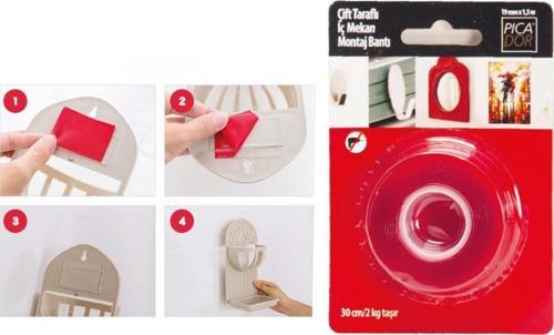 4801 Çift Taraflı İç Mekan Köpük Montaj Bandı 19Mm X 1,5Mt KC-002