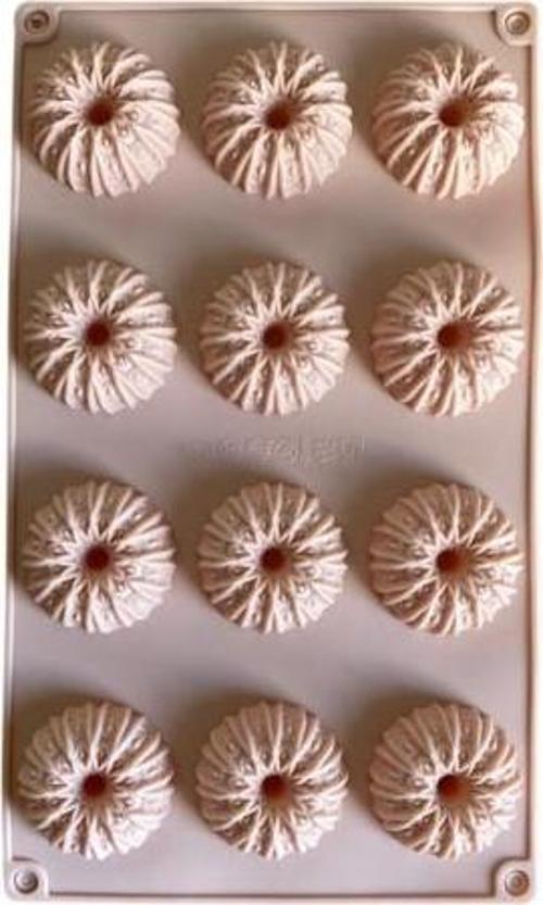 Silikon Kek Kalıbı Yuvarlak Desenli Tırtıklı