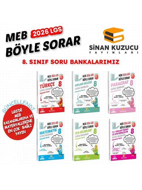 8. SINIF - LGS MEB BÖYLE SORAR SORU BANKASI SETİ 2026 LGS Sinan Kuzucu Yayınları