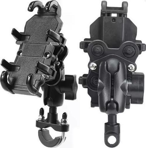 Amortisör ile motosiklet bisiklet telefon tutucu bisiklet gidon dikiz aynası 4.7-7.1 inç akıllı telefonlar için