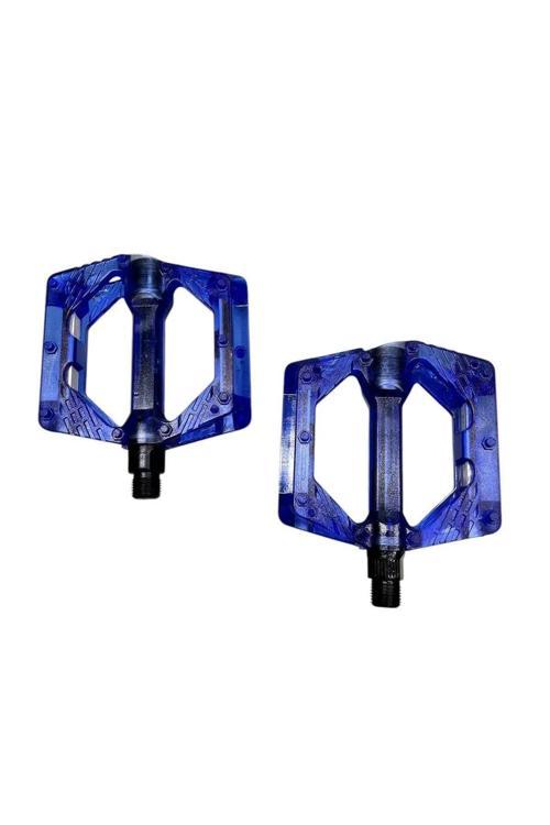 EVO  ŞEFFAF RENKLİ PLATFORM GENİŞ PEDAL PLATFORM BİSİKLET  PEDALI REFLEKTÖRLÜ