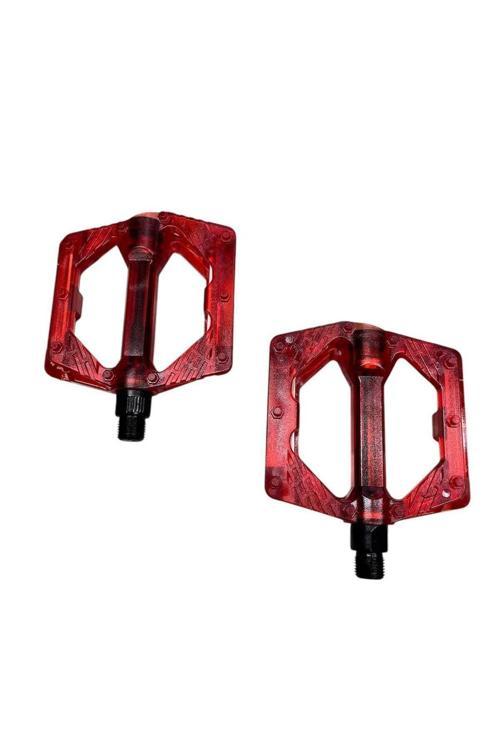 ŞEFFAF RENKLİ PLATFORM GENİŞ PEDAL PLATFORM BİSİKLET  PEDALI REFLEKTÖRLÜ