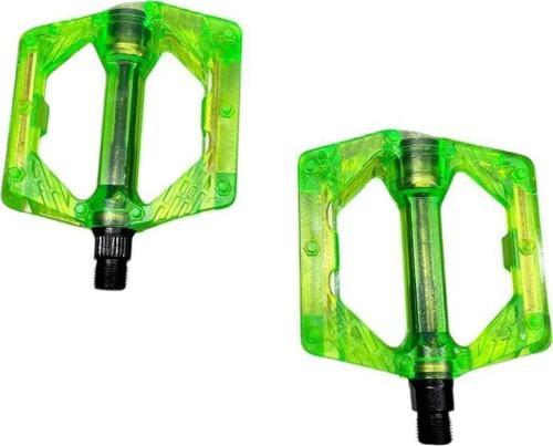 EVO ŞEFFAF RENKLİ PLATFORM GENİŞ PEDAL PLATFORM BİSİKLET PEDALI REFLEKTÖRLÜ