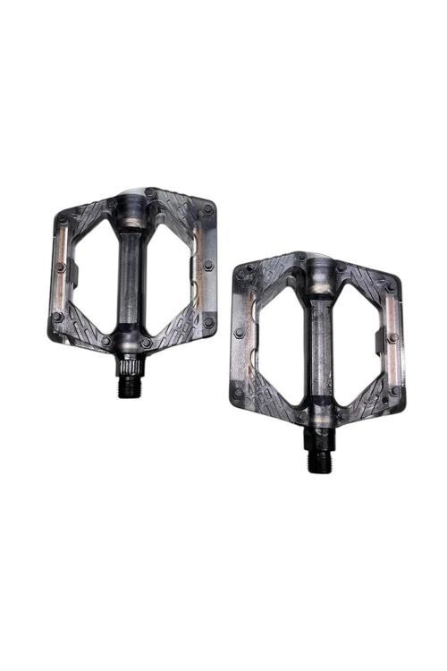 EVO ŞEFFAF RENKLİ PLATFORM GENİŞ PEDAL PLATFORM BİSİKLET PEDALI REFLEKTÖRLÜ