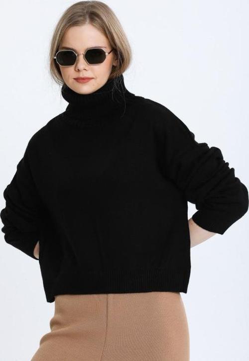 Kadın Tam Balıkçı Yaka Triko Bluz 2677