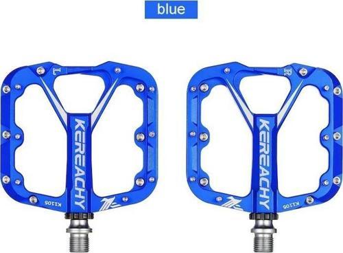 Kereachy 3 Rulmanlı Alüminyum Alaşımlı Mtb Freeride Bmx Geniş Platform Bisiklet Pedalı Mavi