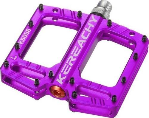 Kereachy 3 Rulmanlı Ultralight Alüminyum Alaşımlı Mtb Bmx Geniş Platform Bisiklet Pedalı Mor 