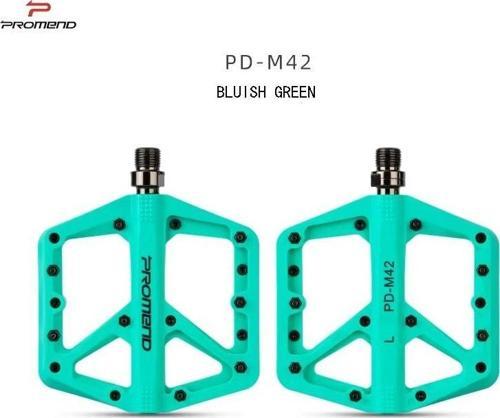Promend Renkli Platform Pedal MTB Freeride Kaymaz Rulmanlı Plastik Pedal Ultra Hafif Bianchi Yeşili Renk