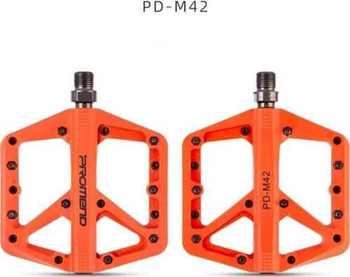 Promend Renkli Platform Pedal MTB Freeride Kaymaz Rulmanlı Plastik Pedal Ultra Hafif Turuncu Renk