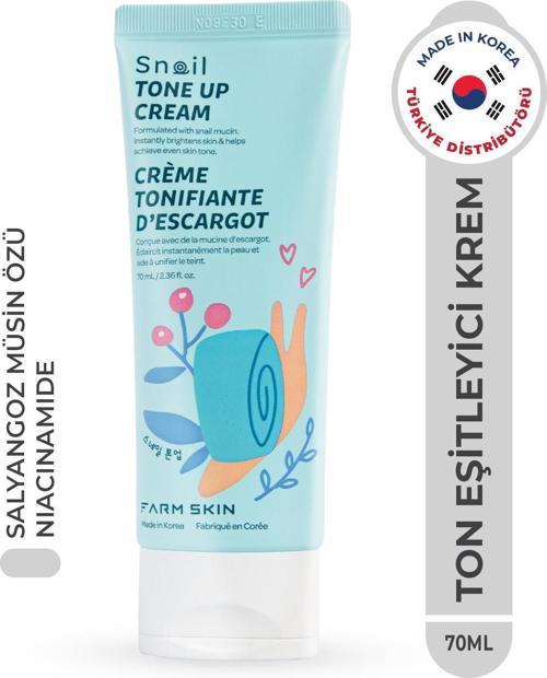 Snail Tone Up Cream Cilt Ton Eşitleyici Salyangoz Krem Aydınlatıcı Eşitleyici Niacinamide Kore 70ml