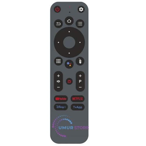 AS512 Ses Komutlu Youtube+Netflix+Disney Plus+TvAPP Tuşlu Android Tv Box Kumandası