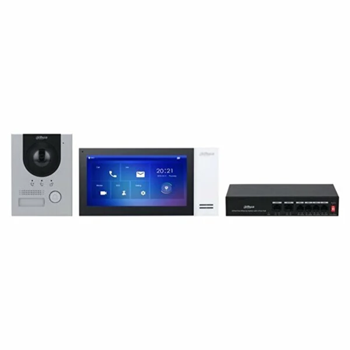 Ktp01-s2(s) 7"inç Ekran 2mp Ip Villa Kiti İç Ve Dış Ünite cat6 Kablo İle Çalışır