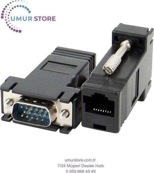 VGA Extender RJ45 Cat5/cat6/cat7 Uzatıcı Çevirici (2'li Paket)