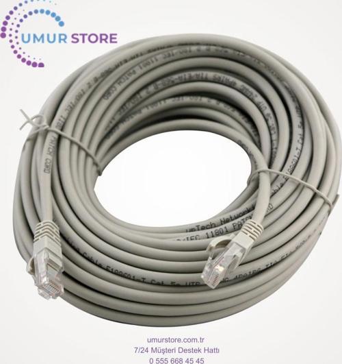 20MT 20 Metre +Tv Plus Fiber Adsl Modem Bilgisayar Arası Ethernet Internet Kablosu Ağ Network Cat5