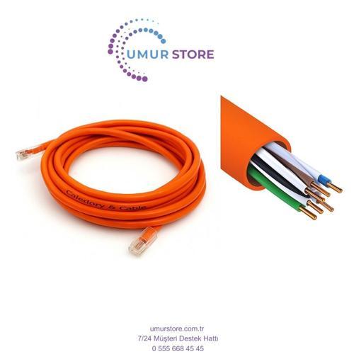 Cat 6 5m RJ45 Uçlu Jacklı Ethernet Kablosu Halojensiz Yüksek Performanslı Network Çözümü