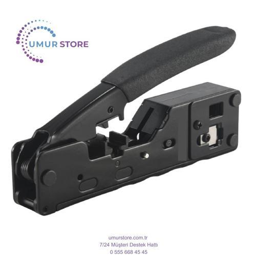 Cat5 Cat6 Cat7 RJ45 RJ12 RJ11 Ağ Konnektörleri Için Crimper Geçiş Modüler Fişler Ethernet Kabloları 