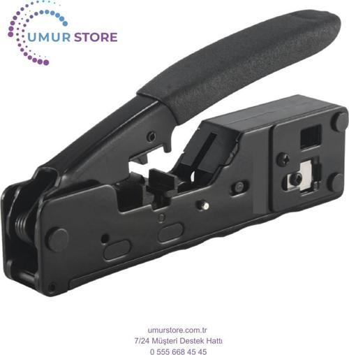 Cat5 Cat6 Cat7 RJ45 RJ12 RJ11 Ağ Konnektörleri Için Crimper Geçiş Modüler Fişler Ethernet Kabloları 