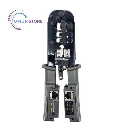 RJ45 Crimper Ağ Lan Kablo Test Cihazı Kesme Aleti Cat7 Cat6 Cat5 RJ11 RJ12 RJ45 Crimper Metal Klip