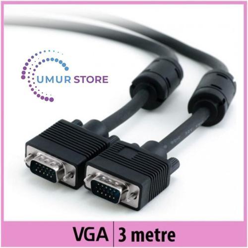 Vga Monitör Kablosu - Siyah - 3M