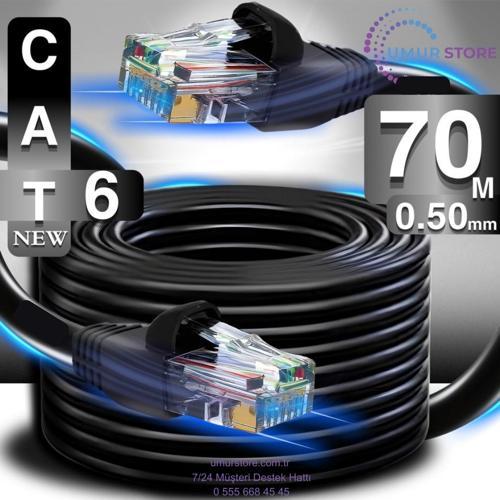 15 Metre Internet Kablosu/0,50mm Utp CAT6 23AWG/ iki Kat Korumalı/iç ve Dış Mekan Uyumlu/ethernet ka