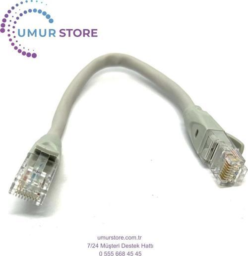 20CM Cat6 Patch Kablo 20 cm Ethernet Kablosu Utp Lan Kablosu Internet Kablosu Gri Renk