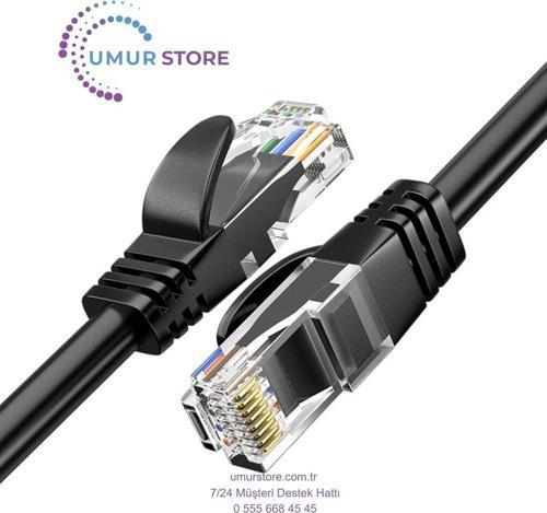 Cat6 15 Metre Patch Network Ethernet Kablosu Jack Soketleri Takılı Hazır Internet Kablosu Jak Kablo