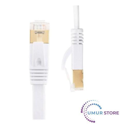 Cat6 Ethernet RJ45 Modem Internet Kablosu Slim Flat Kırılmaz Kablo 10 Metre