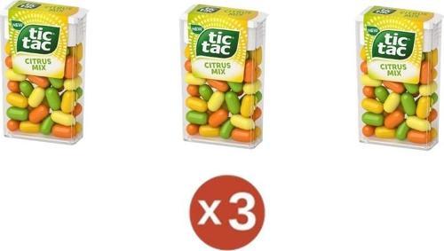 Tic Tac 3'lü Set - Narenciye (Turunçgil) Aromalı Şeker