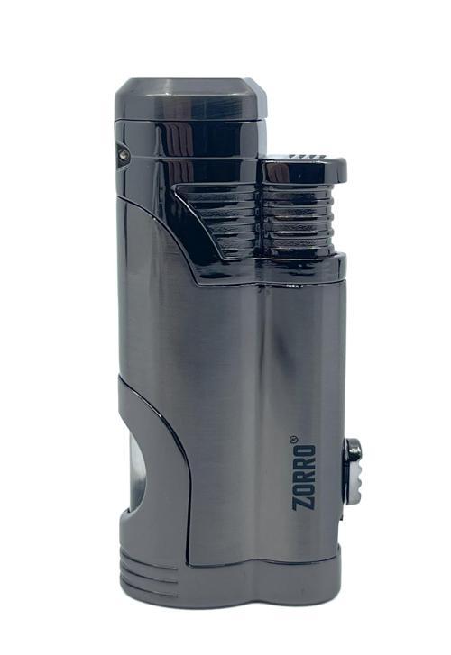 Çift Torch Pürmüz Puro Çakmağı - Gunmetal