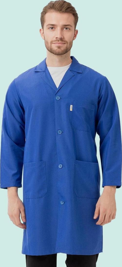 Erkek Uzun Kollu İş Önlüğü 75 Polyester OEKOTEX Vanessa Önlük Yaka Rahat