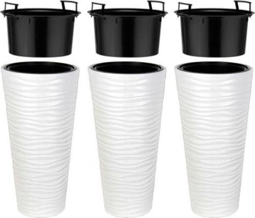 SO-KVT3 Kumsal Vazo Saksı Takımı 128 Litre Beyaz 3 Adet