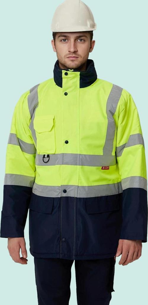 Kışlık İş Güvenliği Parkası Neon EN ISO 13688 20471 343 Linum