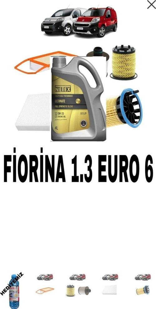 0W-20 4 LT 2025 ÜRETİM+Fiat Fiorino 4plus Bakım Seti Euro 6 1.3 Jtd Multijet 2016 Sonrası Kit