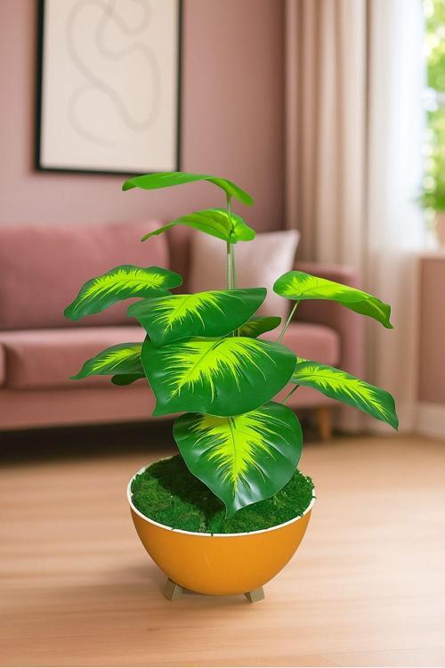 Difenbahya Yapay Çiçek 60 Cm – Dekoratif Saksılı Salon Bitkisi | Ev Ofis Için Şık Tasarım