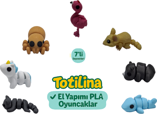 7'li set flamingo fare gergedan köpek balığı kedi unicorn örümcek