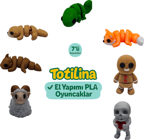 7'li set Bukalemun Tilki Kurabite Adam İskelet koç Ejderha