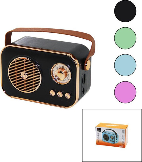 M4 PORTABLE WİRELESS HOPARLÖR - SPEAKER IŞIKLI USB ŞARJLI RENKLİ KASA - BRONZ ÇERÇEVEUSB - DC 5V - TF (2818)