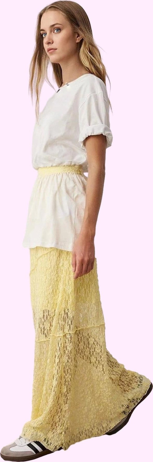 Kadın A line Maxi Etek Yaz Mevsimi için Rahat ve Şık Günlük Kombinler Stilin Buluştuğu Yer