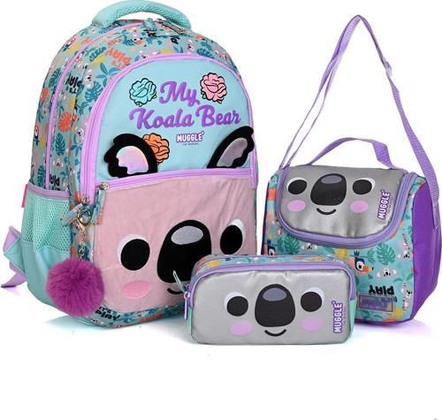 Mu-9102 My Koala Bear 3’lü Okul Seti (Sırt Çantası + Beslenme Çantası + Kalemlik)