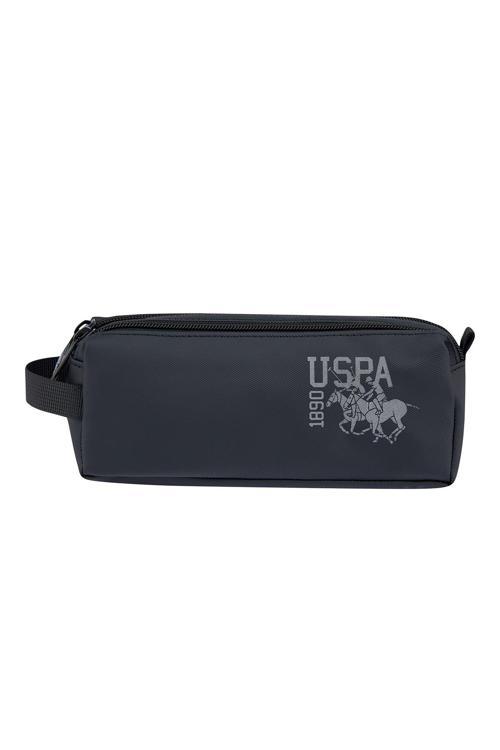 US Polo Assn PLKLK25128 Kalem Çantası İki Gözlü Kalemlik Okul Kalemliği SİYAH