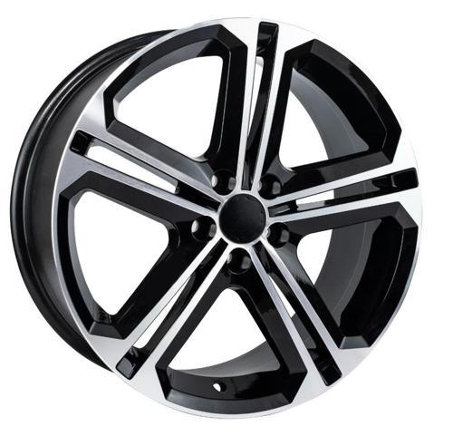 -W7614-04 6.5x16" -5x100 ET35 57.1 Deep Black Diamond Gloss Jant (4 Adet)