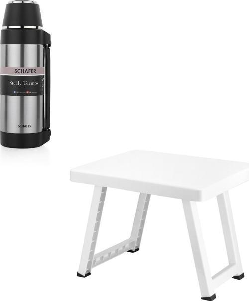 Çelik Termos 1500 ML İnox Renk ve Kamp Sehpası Katlanır Model