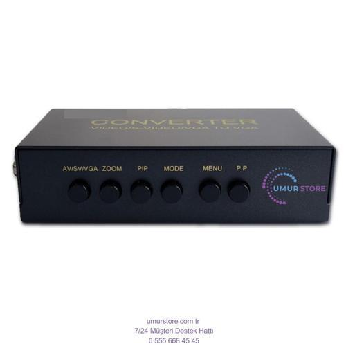 Kompozit Video & S-Video Sinyalini VGA Sinyaline Çevirici Cctv To VGA Monitor