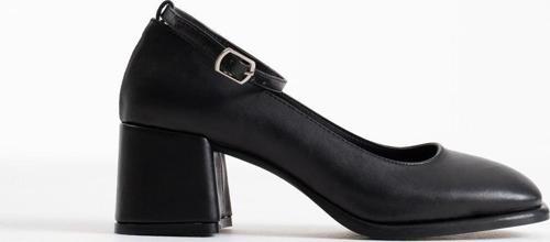 Sansa Siyah Cilt Kadın Topuklu Ayakkabı