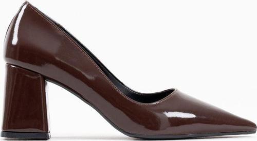 Valeria Acı Kahve Rugan Kadın Topuklu Ayakkabı