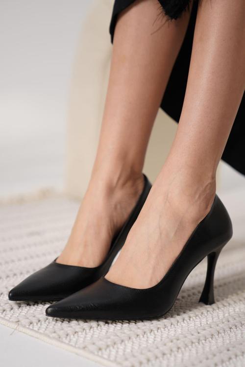 Blade Siyah Cilt Kadın Stiletto