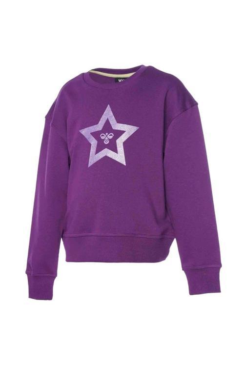 Leia Çocuk Mor Yuvarlak Yaka Sweatshirt